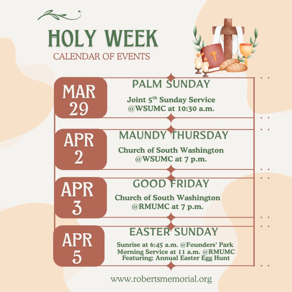 Website - 2026 Holy Week Schedule (24 x 24 in)